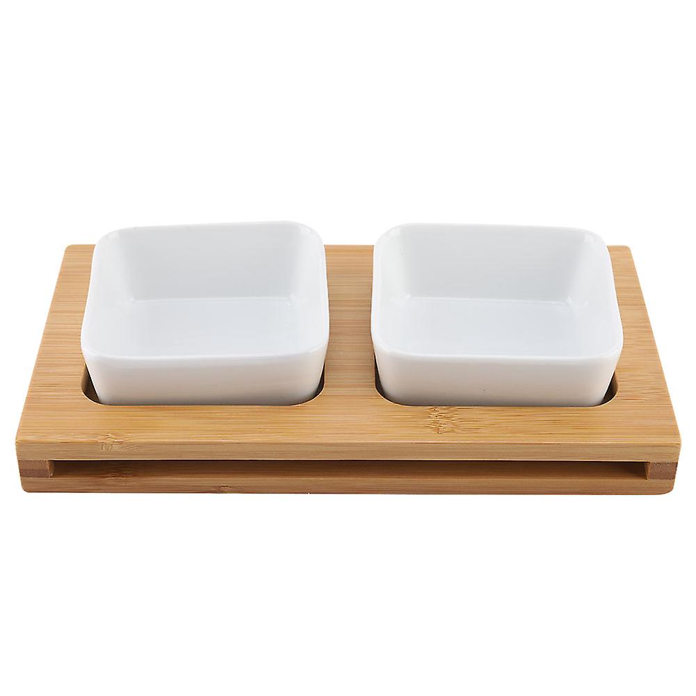 Two Grids Elegant Dried Fruit Tray Candy Snack Plate Holder for Home