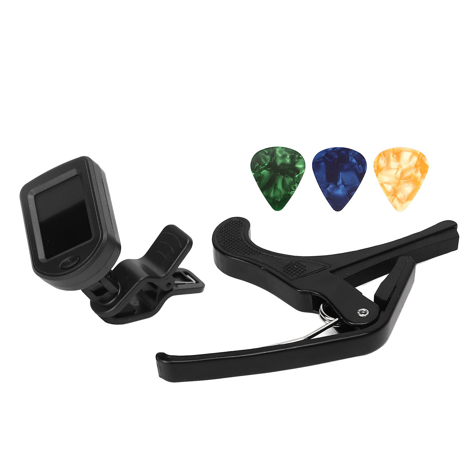 Gitaar Capo Pick Tuner Set met LED-display Heldere achtergrondverlichting