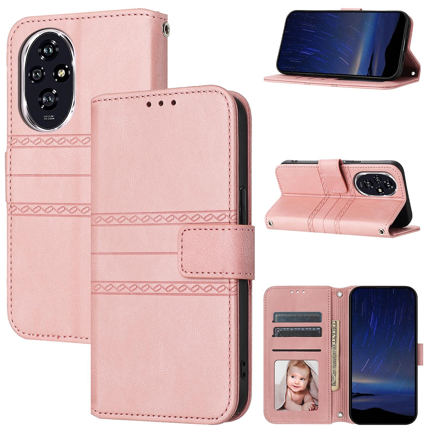 Embossed Leather Case For Honor 200