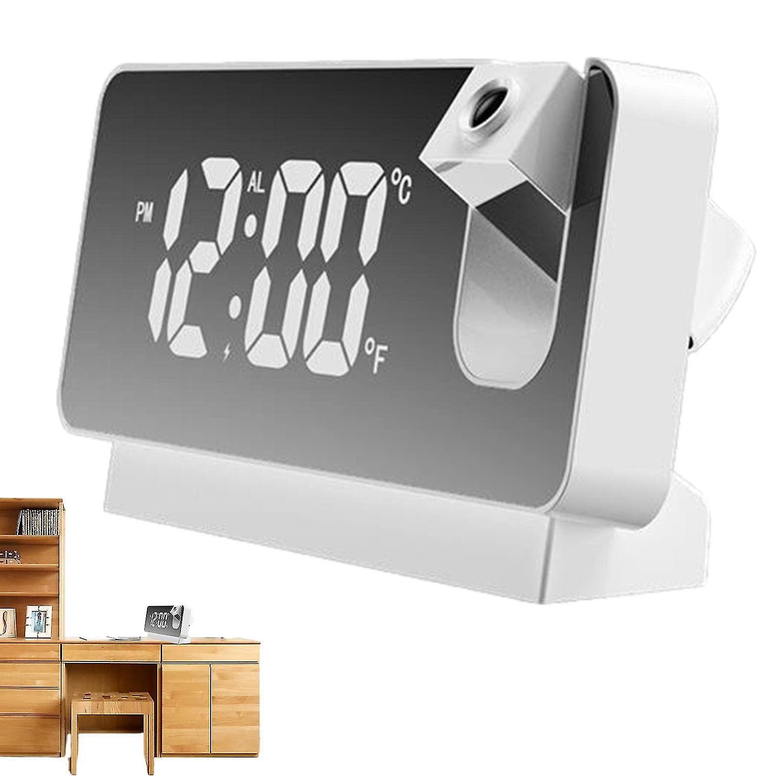 Projection Alarm Clock, Digital Clock With 180 Rotatable Projector, 3 Level Brightness Dimmer