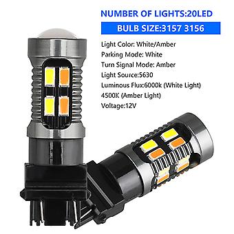 Syneticusa 3157 Dual Color Switchback White / Ambe r Turn Signal DRL Syneticusa 3157 Dual Color Switchback White / Ambe r Turn Signal DRL