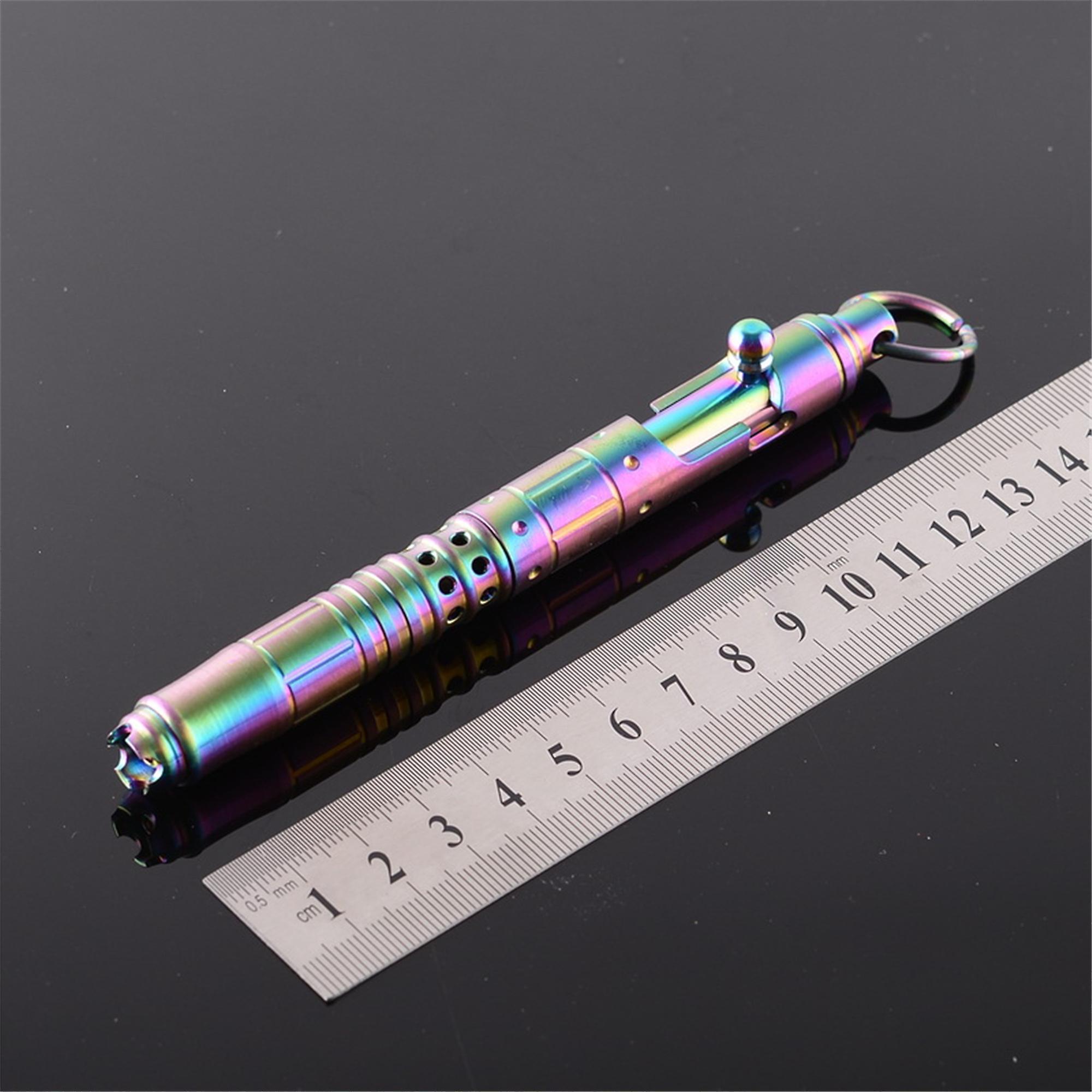 Tc4 سبائك التيتانيوم بولت القلم التكتيكية والعتاد جيب الإنقاذ البقاء على قيد الحياة معسكر التبعي أداة ارتفاع متعددة الوظائف الكتابة القلم