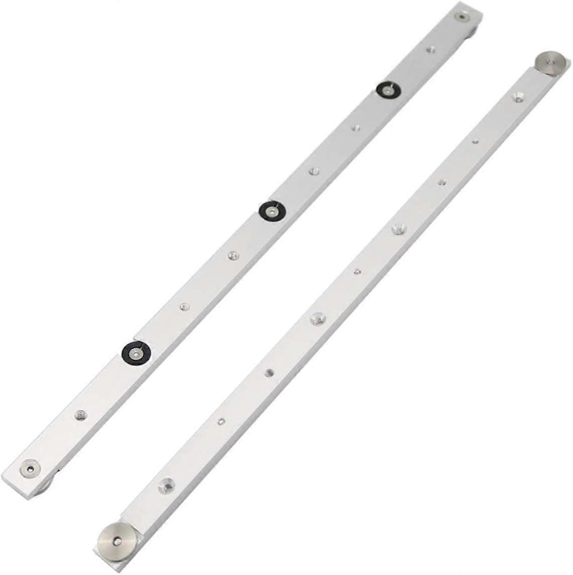 Aluminium mitre bar, wooden mitre tool for T-rail saw bar, straight slot rail clamping tool for table saw (450 mm)