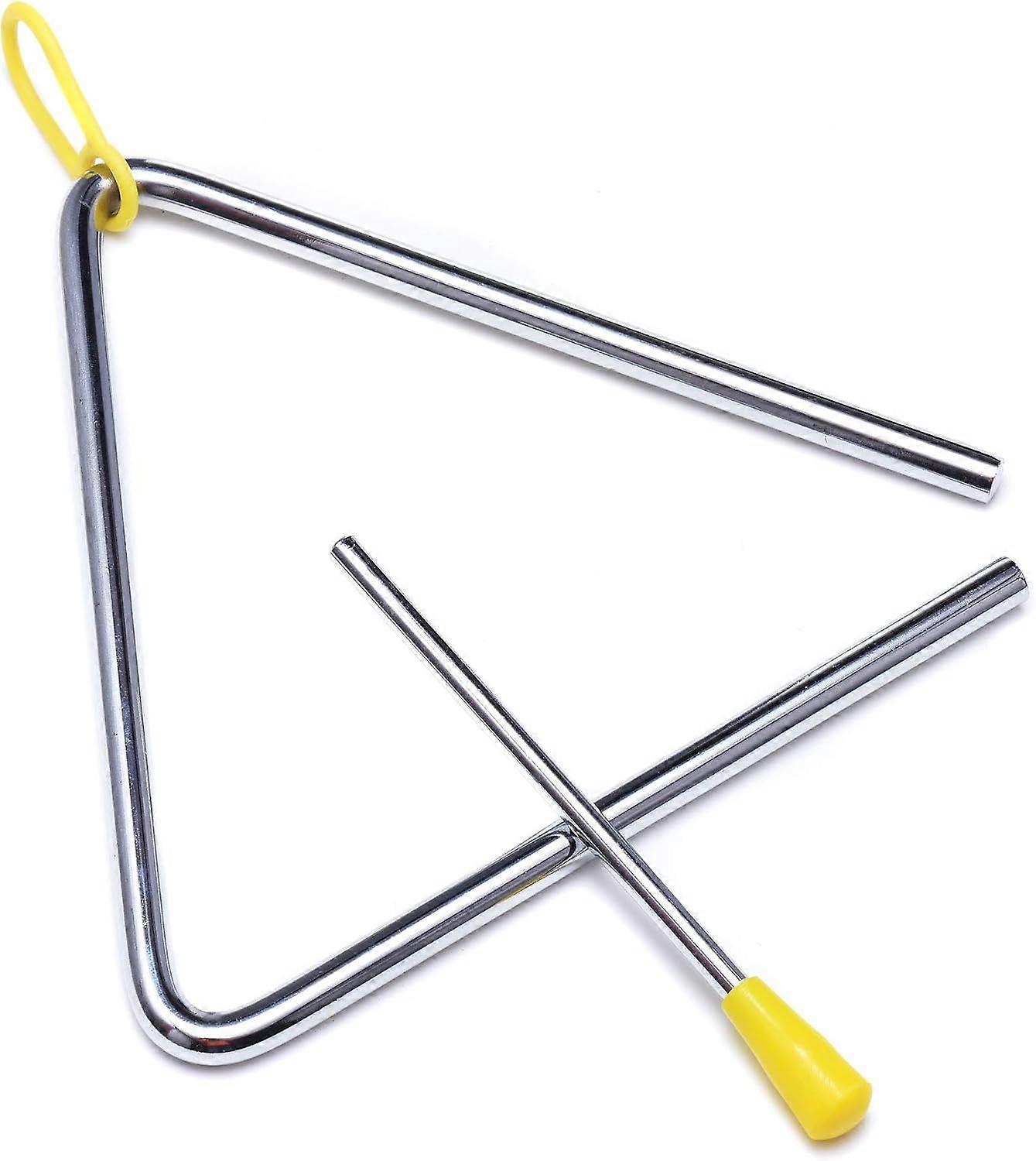 Instrumento de percussão triangular musical de aço de 4 polegadas com atacante