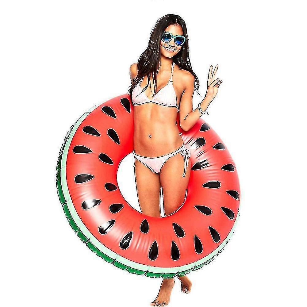 Uppblåsbar badring Vattenmelon Pool Float Swim Tube för vuxna barn