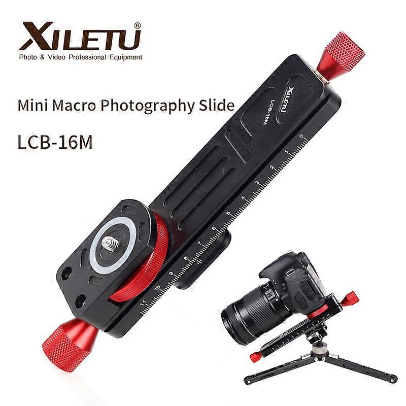 XILETU LCB-16M Mini Macro Photography Rail Slider Brittop Portable Slide for Macro Camera Time-lapse Photography ARCA SWISS