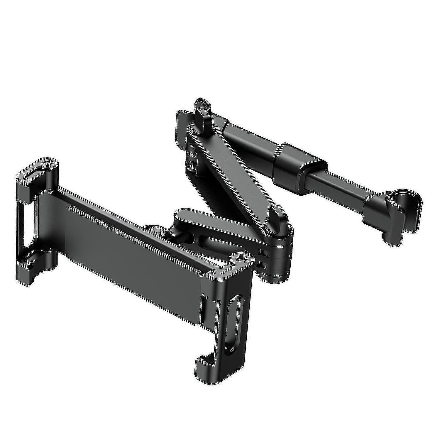Black Tablet Holder Car Headrest, Extendable Car Headrest Bracket Supports