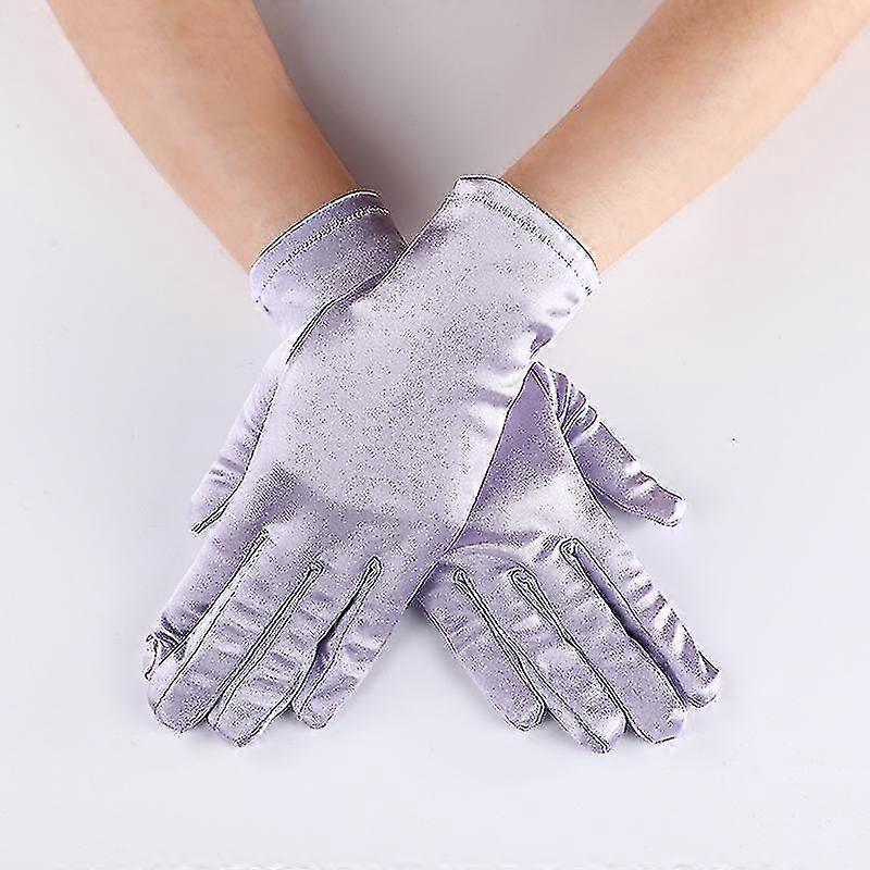 kvinners elegant opera kort sateng hansker klassisk bankett fest bryllupshansker