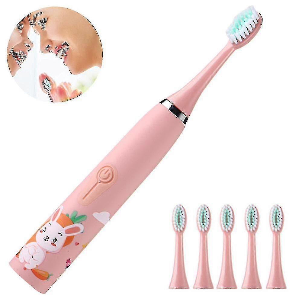 Rechargeable Kids Electric Toothbrush, 4 Modes With Memory,pink