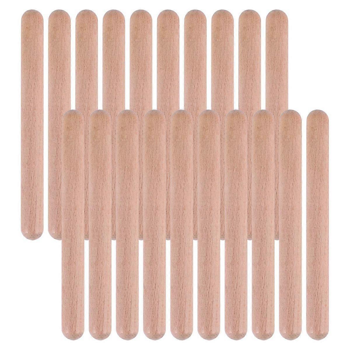 20Pieces 8 Inch Kids Rhythm Sticks Music Lummi Sticks Classical Wood Claves Musical Percussion Inst