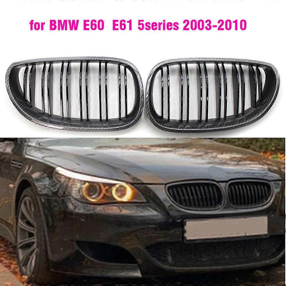 Carbon Fiber Front Kidney Sport Grilles Hood Grill For BMW E60 E61 2003 ...