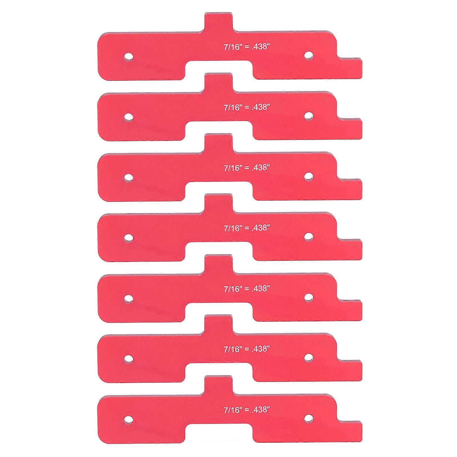7Pcs Gauge Block Set Aluminum Alloy Saw Table Setup Bars Depth Test Distance Woodworking Measuring Block