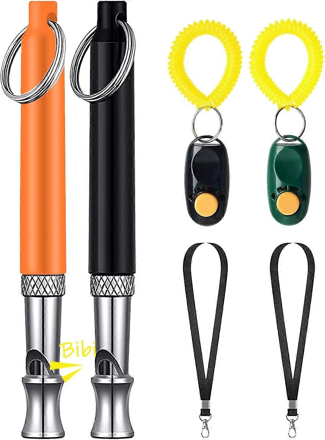 Dog Ultrasonic Whistle Adjustable Frequencies Anti Bark Reminder With Dog Clicker Lanyard For Dog Training Reminder And Barking Control Puppy Cat Mult