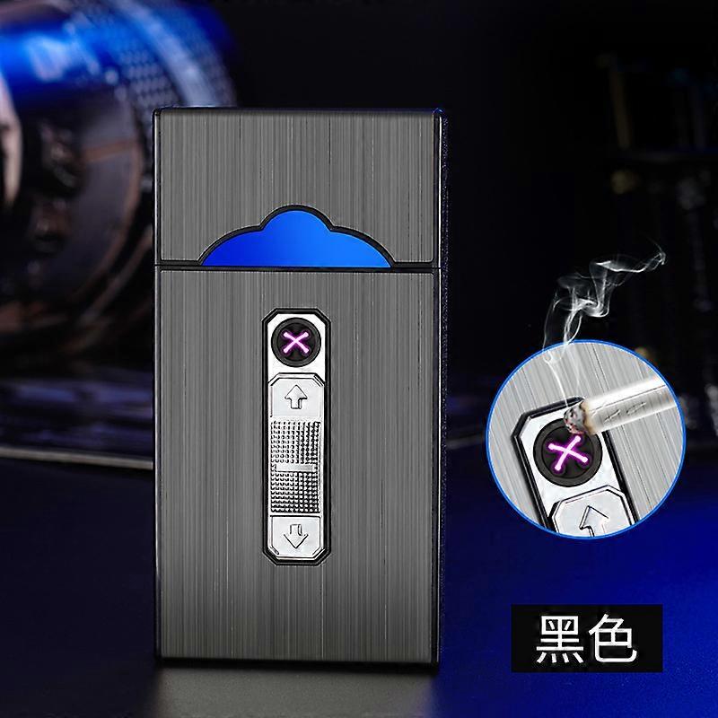Cigarette Cases,Factory Direct 20 Pieces Of Thin Cigarette Case Multi-Function Cigarette Case Cigarette Lighter Usb Pulse Arc Igniter Cross-Border