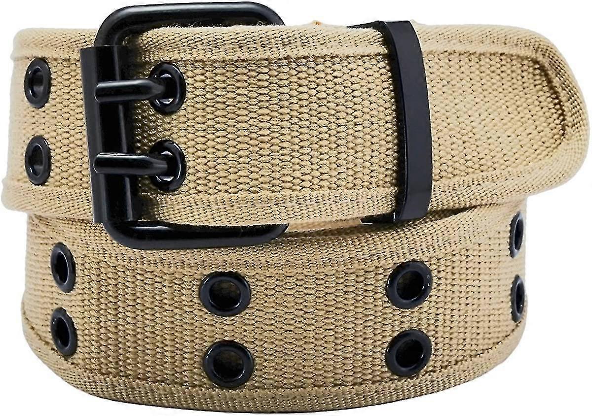 Ceintures web Canvas pour hommes et femmes, ceinture à double trou à sangles