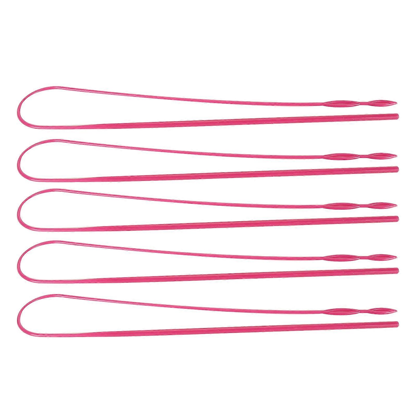 10pcs Plastic Flexible Drawstring Threaders DIY Easy Threader Drawstring Replacement Tool Threader Tools for String Rose Red