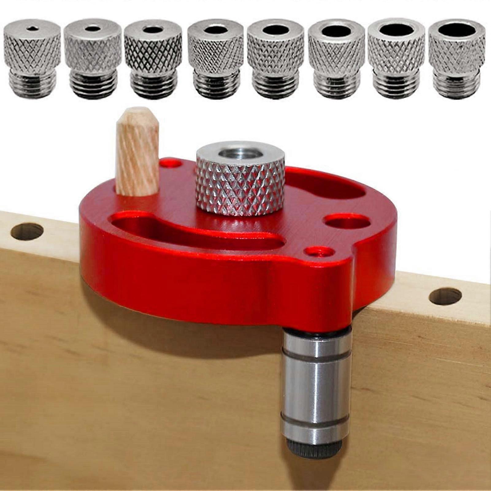 3-10mm Dowel Jig Kit Vertical Hole Drilling Guide Punch Locator Tool for Furniture Planks