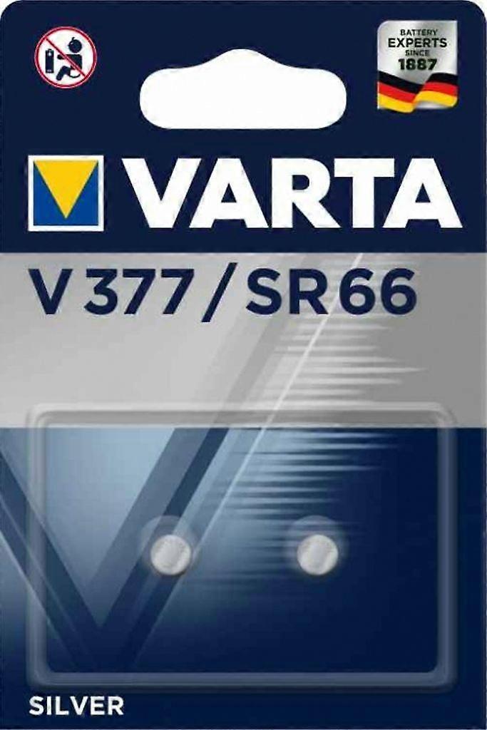 Bateria de Botão de Moeda de Prata VARTA V377 / SR67, pacote com 2