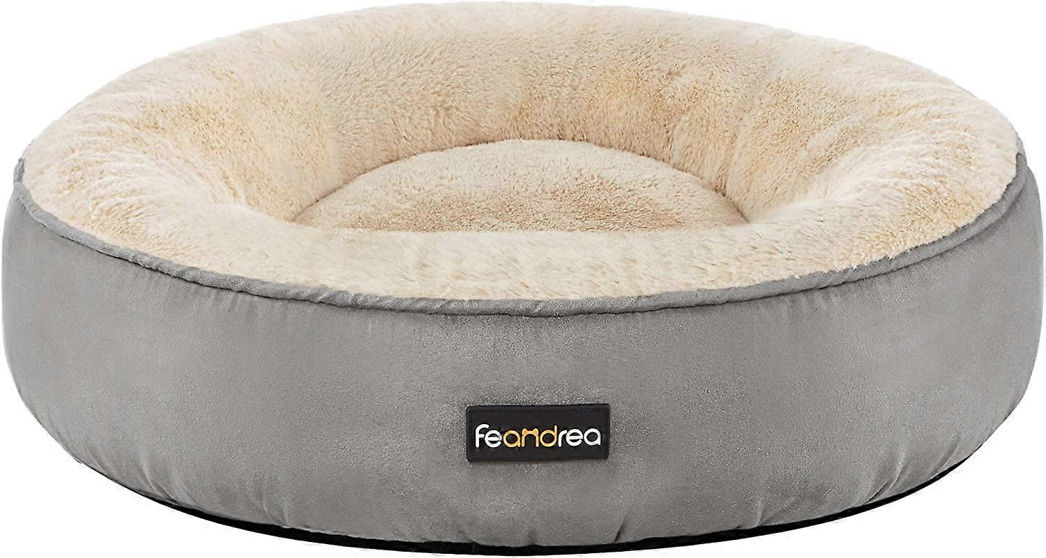 ZK-Dog bed, cat bed, donut,  50 cm, light grey