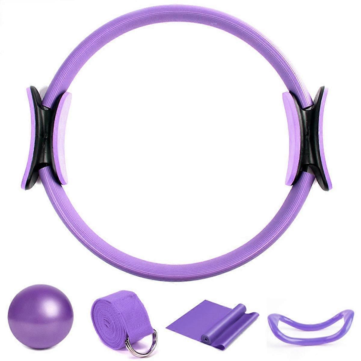 Pilates Ring Set, Magic Circle, Explosion-Proof Pilates Mini Ball, High Elastic Resistance Band, Yo