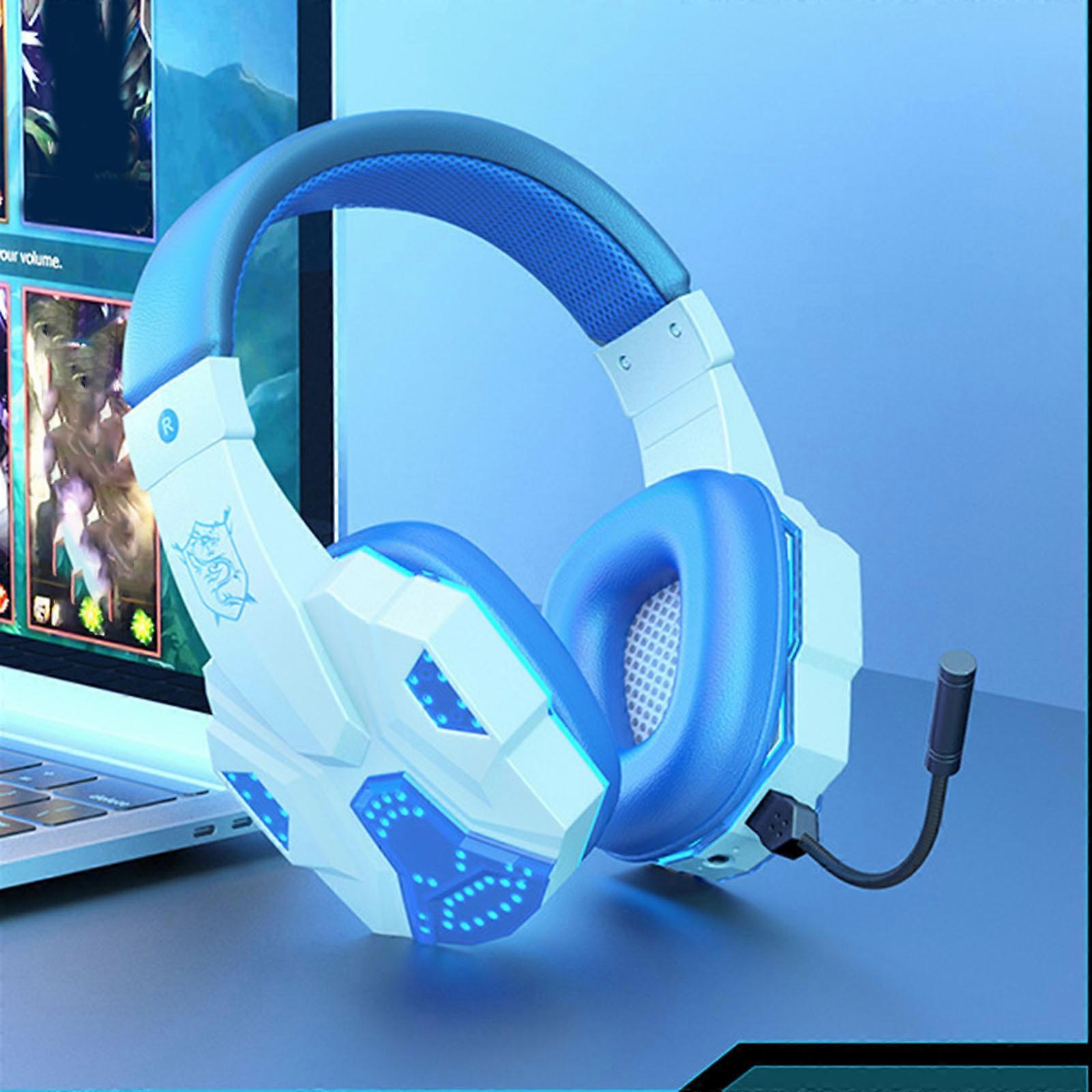 Wireless Bluetooth Over-Ear Headphones With Microphone LED Luminous Noise Reduction Stereo Surround Sound Gaming Earphones FLYE244707