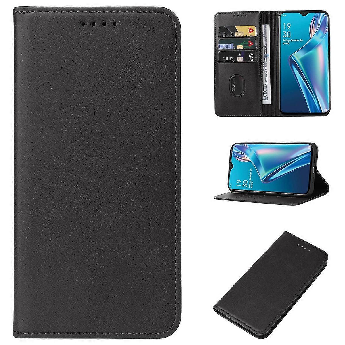 For OPPO A12 Magnetic Closure Leather Phone Case