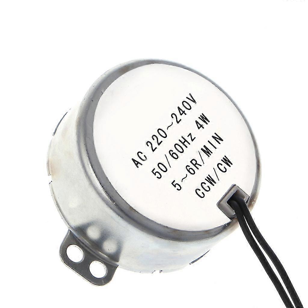 Ac 220-240v Synchronous Motor Gearmotor 4w Cw/ccw Great Couple 5-6 Rpm
