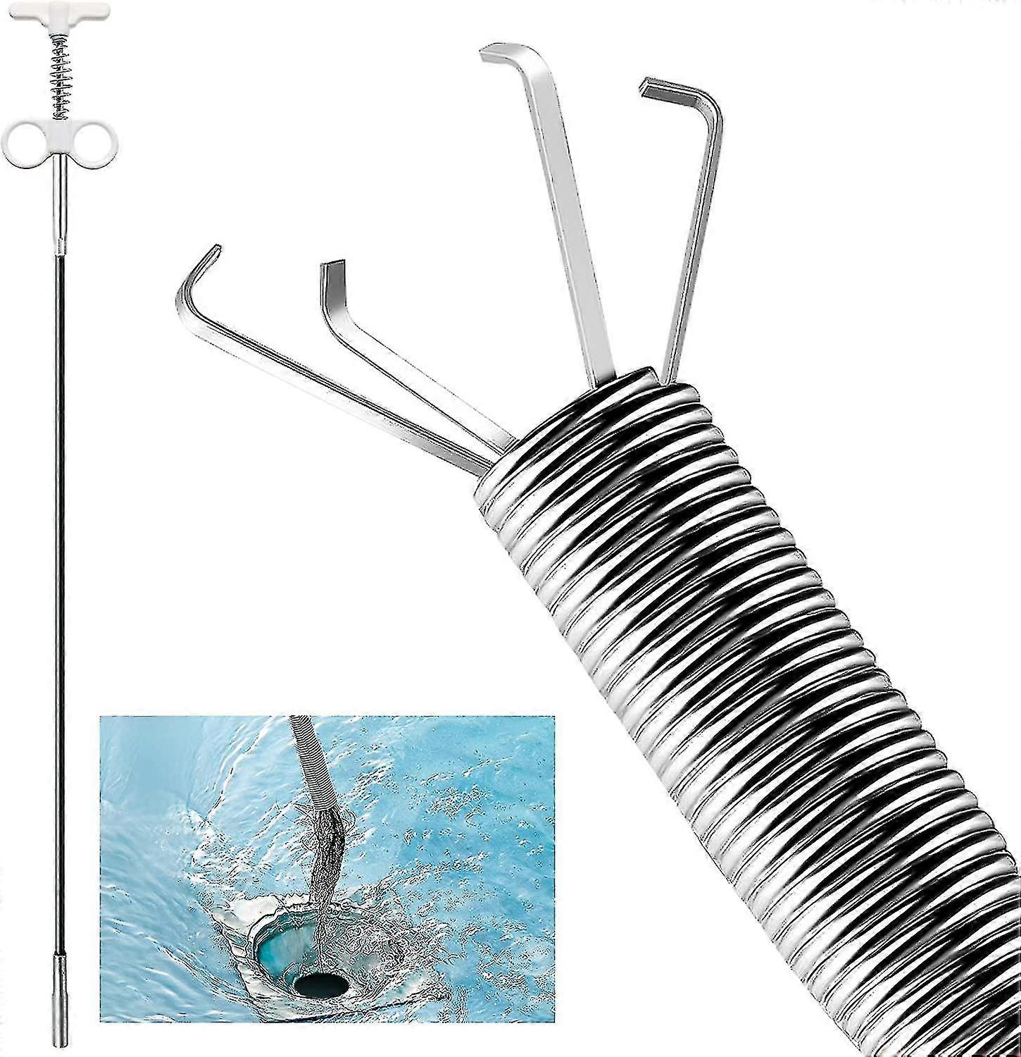 Flexible Sink Grabber Reacher Tool, With 4 Claws (35.4inch)