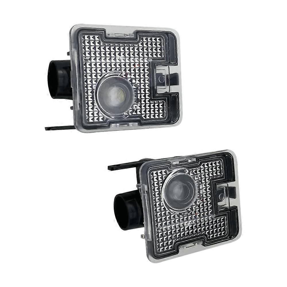 2Pcs Car Side Led Lighting Sign Projection Lamp Rearview Mirror Lighting Welcome Light For Fox Focu