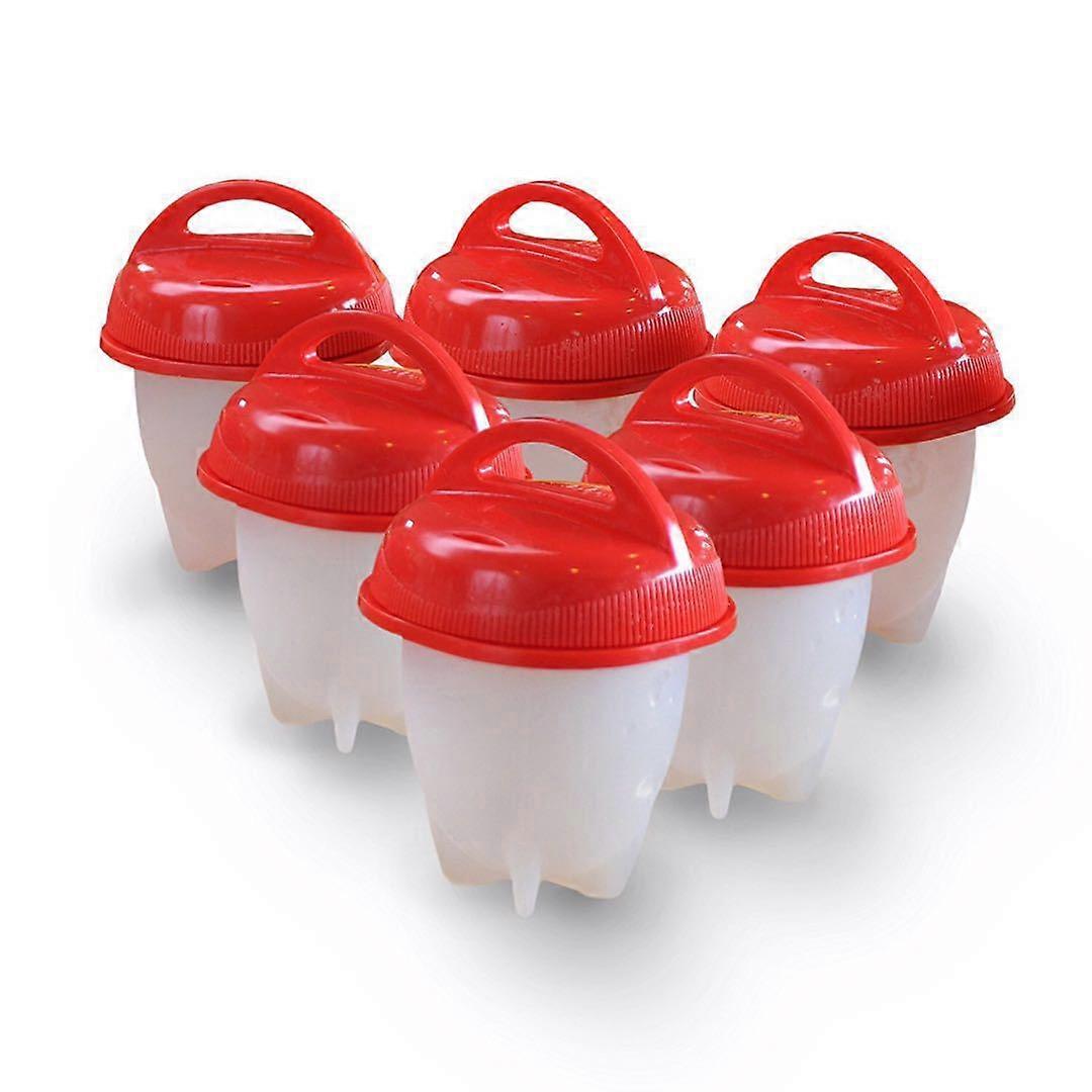 6 Pcs Egg Cooker, Silicone Non-stick Egg Boiler, No Shell Egg Cook Cups, Fast Poaching Egg For Breakfast