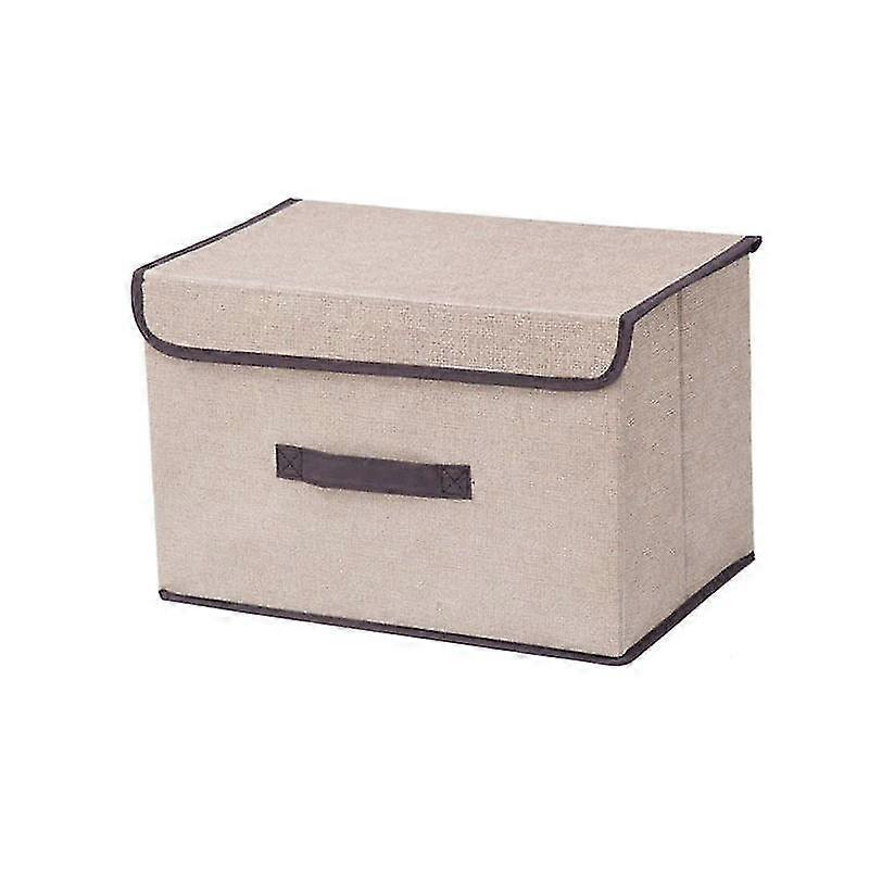 Cotton linen storage box with hood storage box