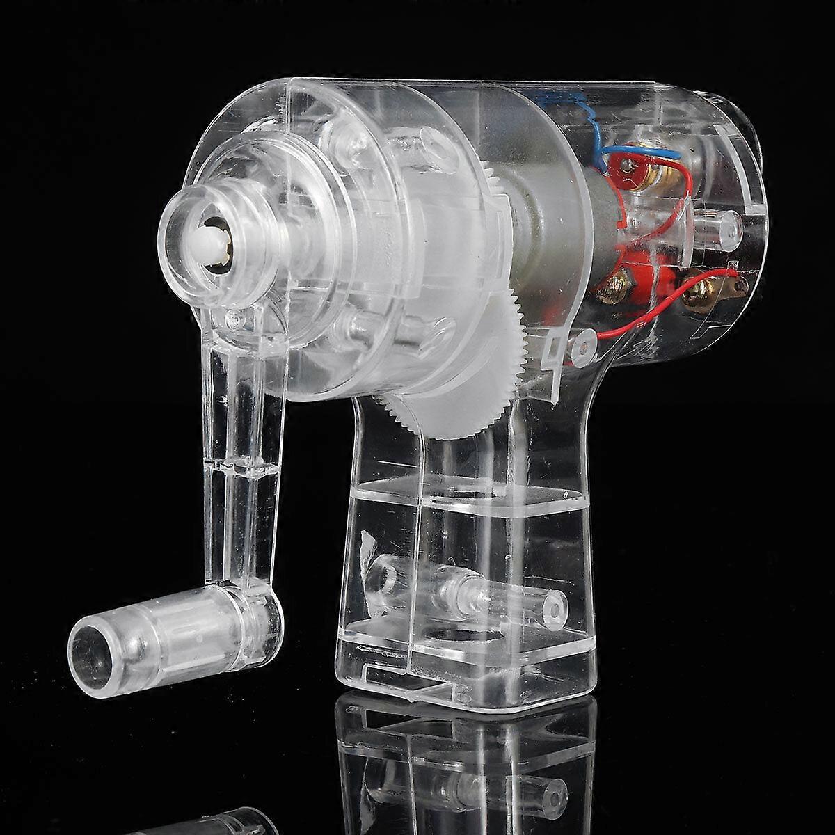 Clear Hand Crank Manual Crank Generator Model Electronic Mechanical Power Physics Experiment