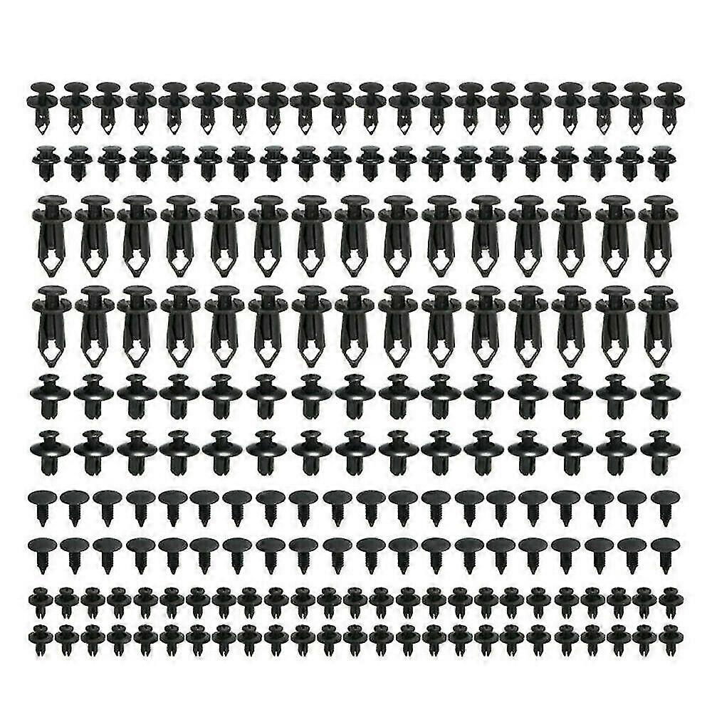 190 Pcs Car Push Pin Rivet Trim Clips Kit Auto Fastener Plastic Fastener Rivet