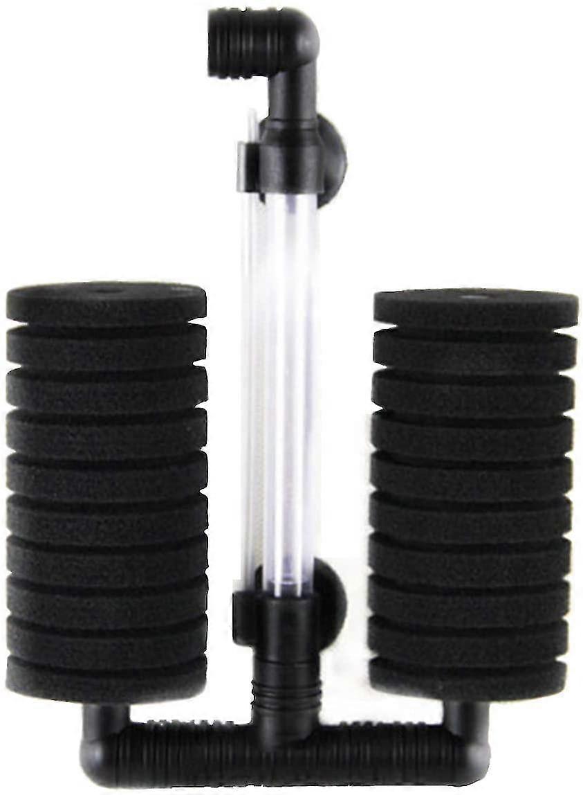 Double Sponge Air Pump Filter Bio Sponge Filter Aquarium Biochemical Sponge Air Pump Filter With Suction Cup Easy To Clean Reusable For Home Business