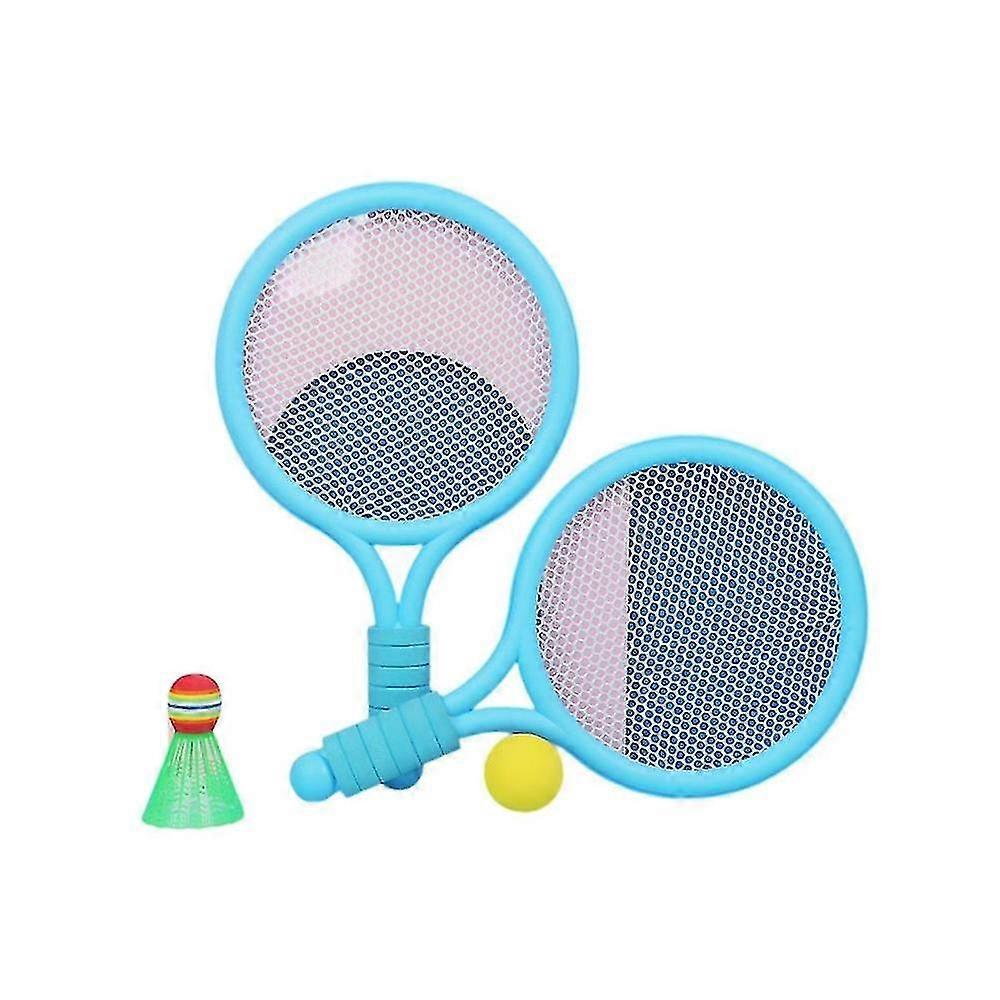 1 set blauwe kleur strand tennis badminton racket set buitensporten mini badminton racket kinderstrandracket