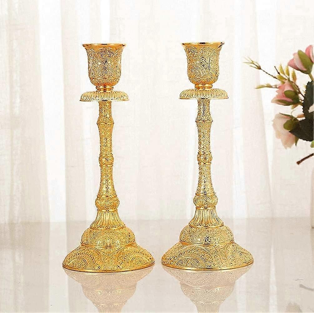 2PCS Dining Table Candle Holder Set(Gold)