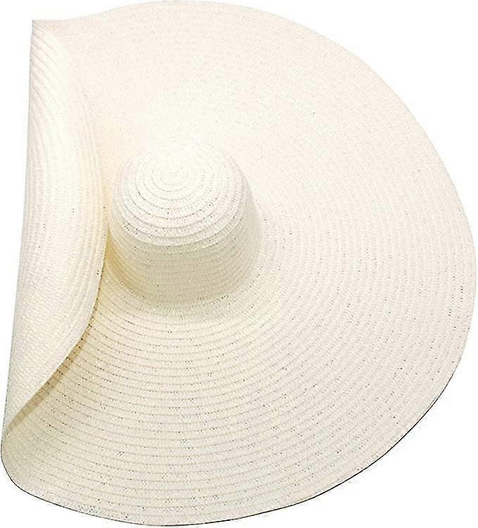 Women's Foldable Straw Hat With Wide Brim