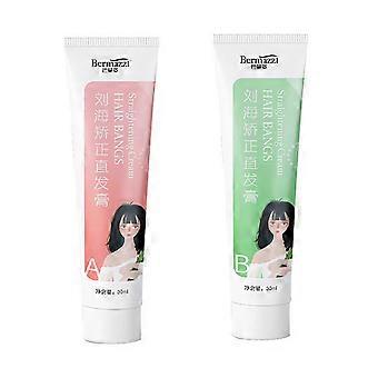2pcs / set 30ml Haarweichmacher Glättung Frizz Silky Nicht-stechende Haarbangs Korrektur Keratin Weiche Creme für Erwachsene
