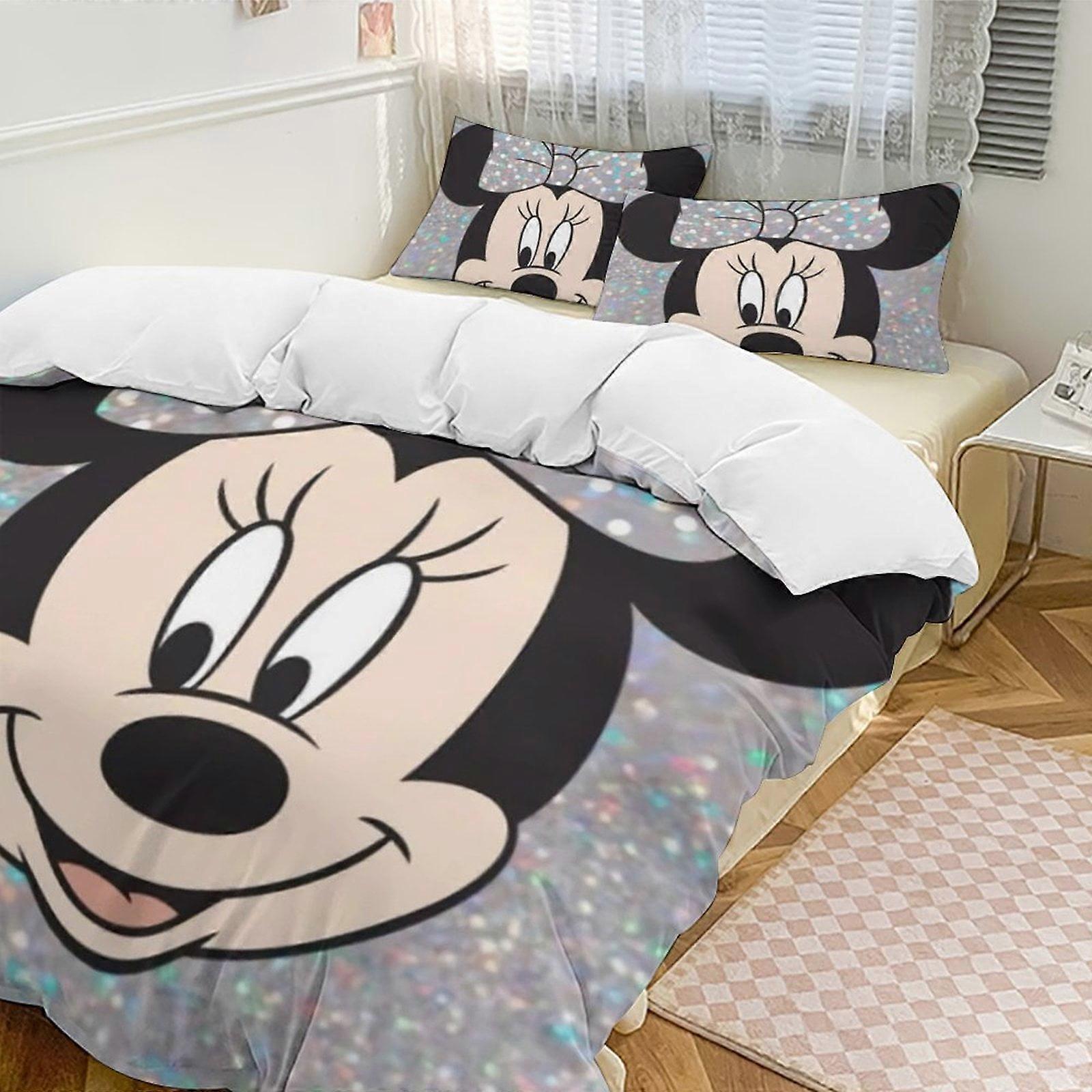 v4253  Bed Sheets Bedding Minnie MouseCartoon Collection 3-Piece Comforter Set, Personalized Bedding Decor for Kids And Teens  Bed Sheets  yuq4253