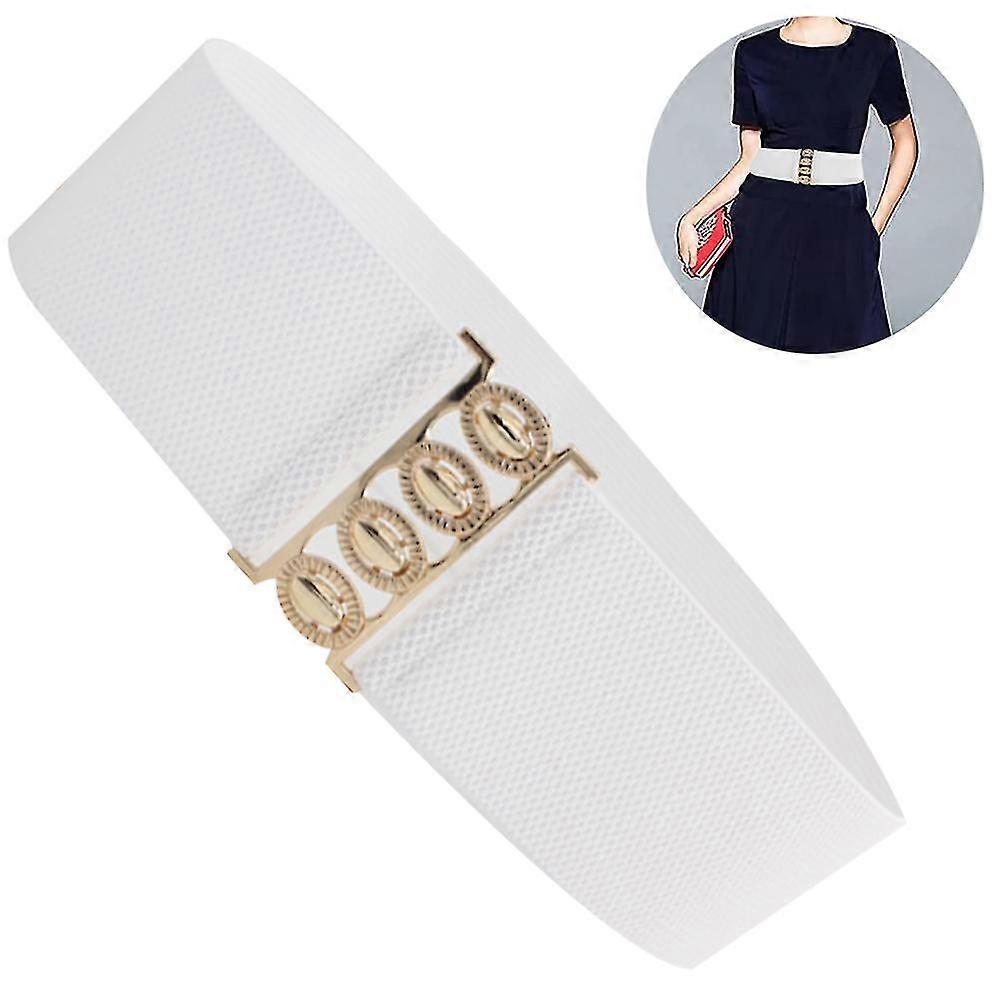 Ceinture élastique large avec boucle à fermoir rétro