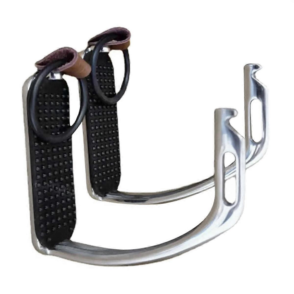 Lift Sports 5" English Safety Stirrups – Stainless Steel, Silver Gloss Finish – Pair
