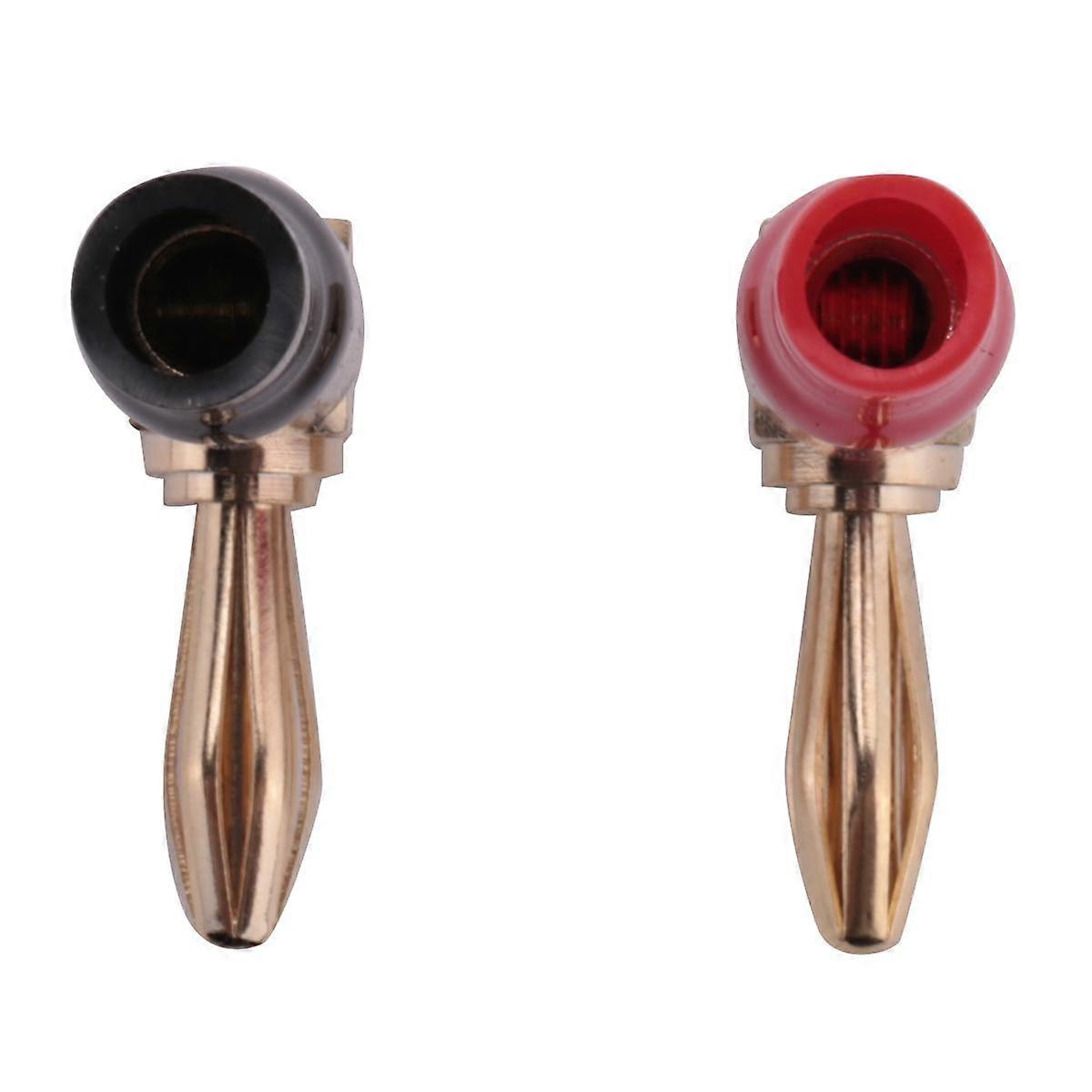 8Pcs 4mm Banana Plug Speaker Wires Connector Adapter 24K Gold Plated Screw Type Pure Copper Right A