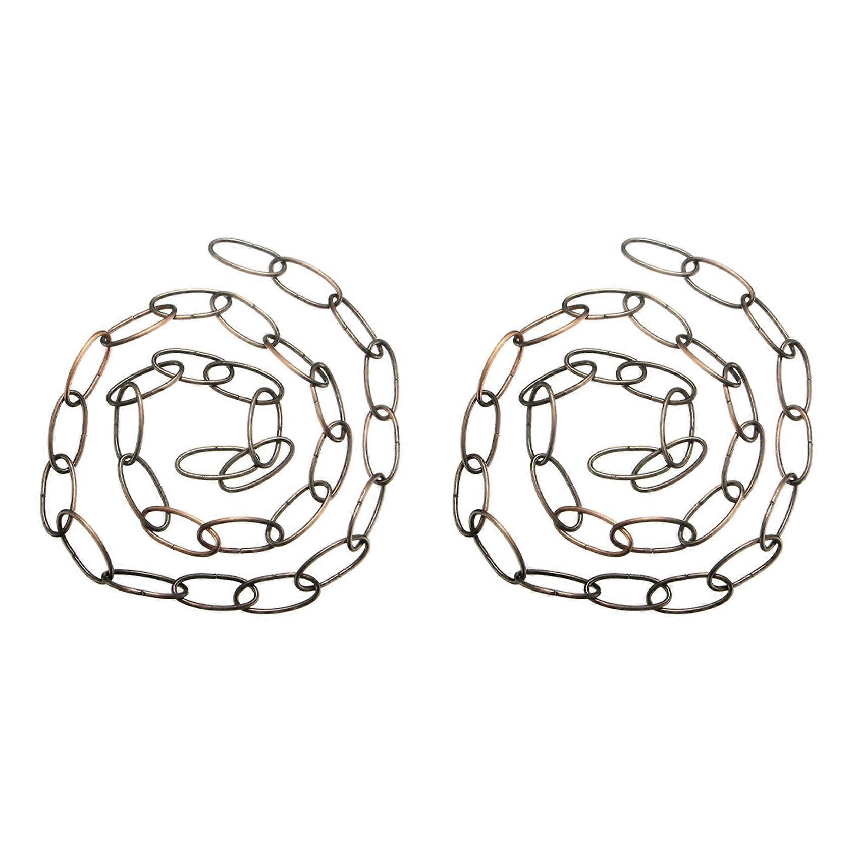 2X 1M Heavy Duty Chain for Vintage Chandelier Hanging Lamp,Red Bronze
