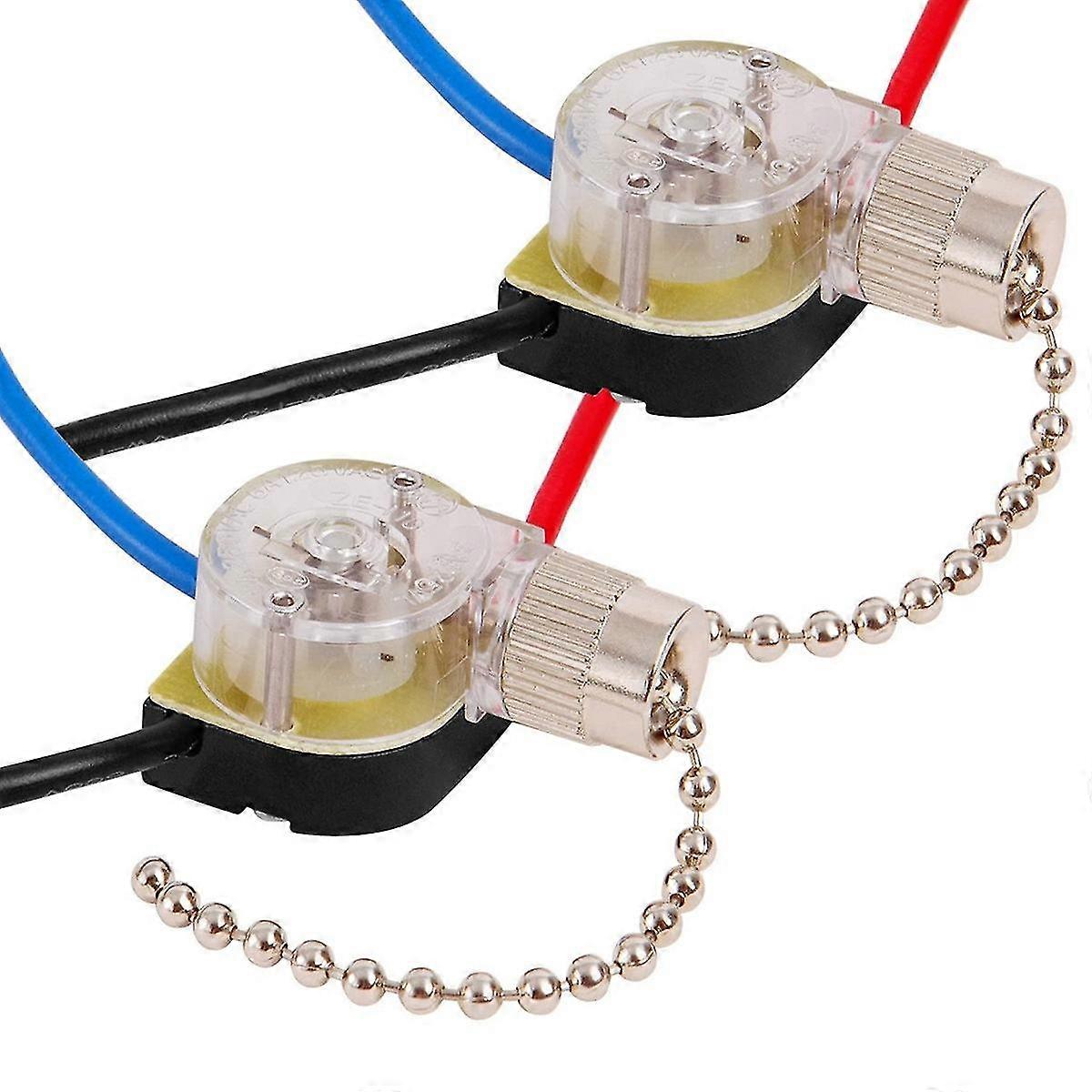 3Pack Takfläkt Ljusbrytare ZE-110 Fläktomkopplare 3-vägs hastighetsfläktomkopplare Takdragkedjebrytare R