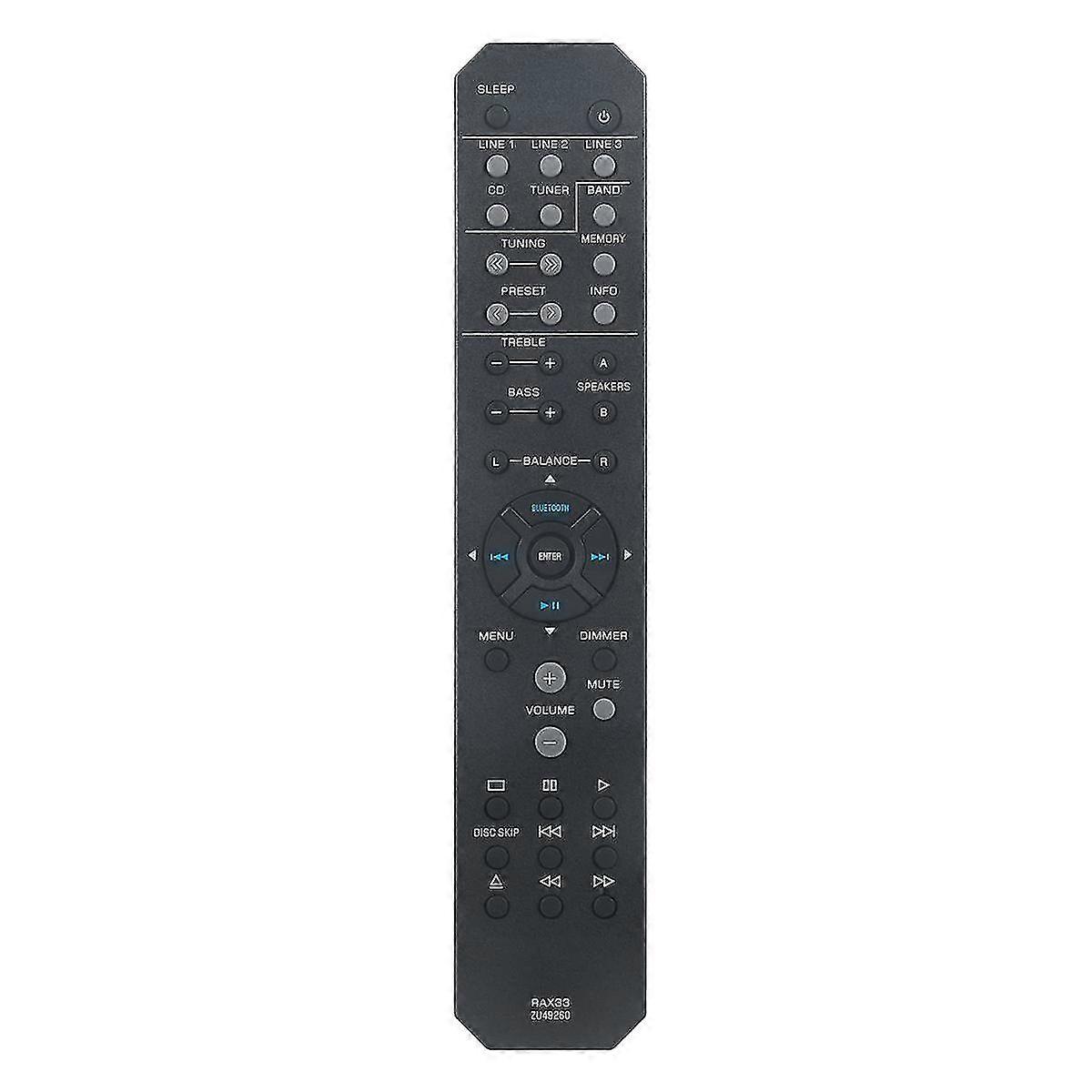 RAX33 Fernbedienung für Stereo-Receiver R-S202 R-S202BL R-S202D RS202 RS202BL RS202D ersetzen