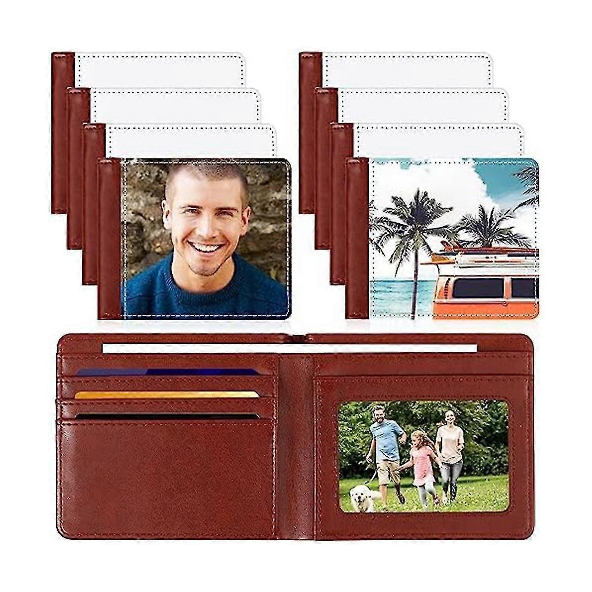 8pcs Sublimation Wallet Blank Heat Transfer Sublimation Bank Card Holder Compact Wallet compatible with Christm