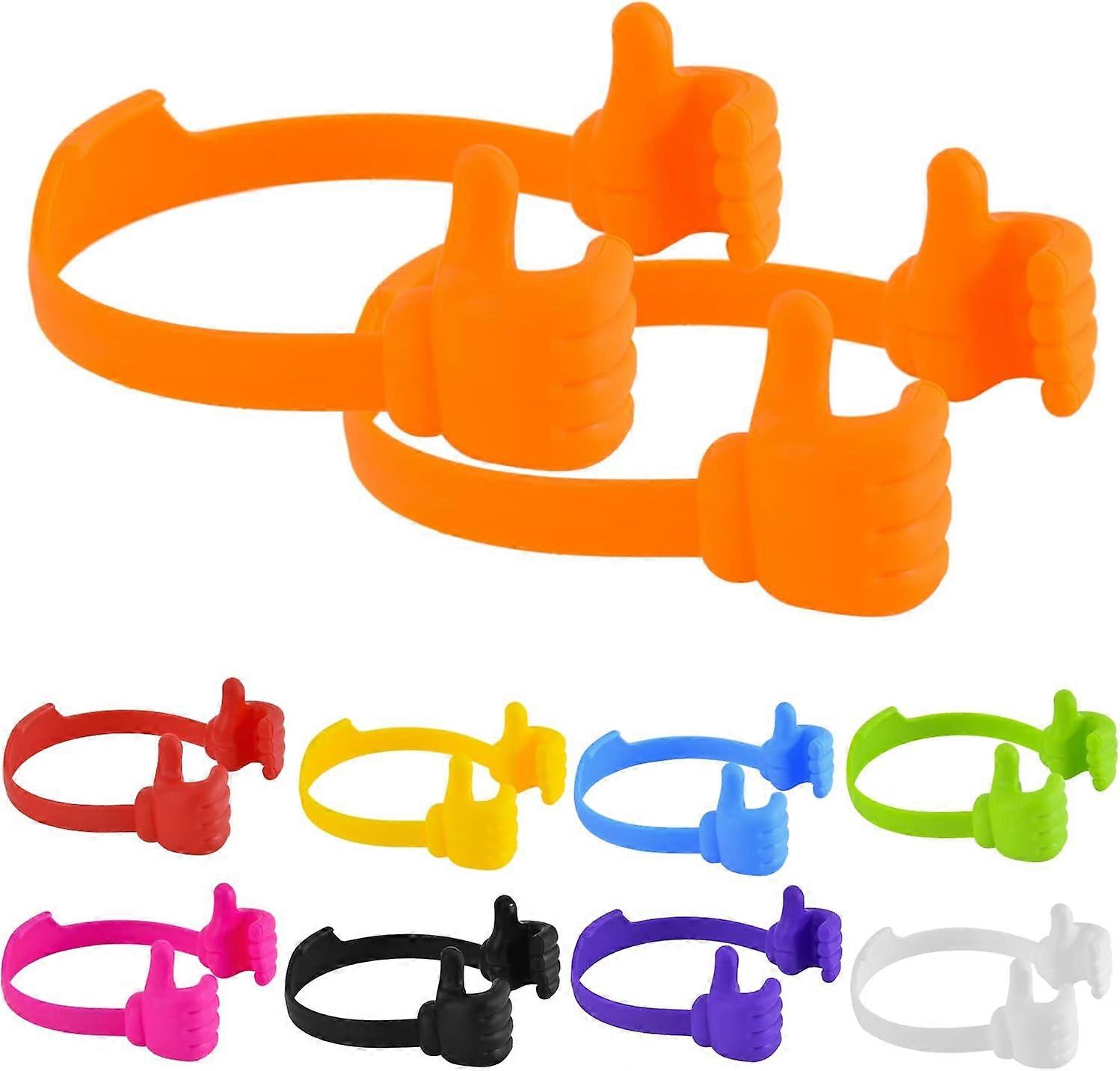 2 PCS Phone Holder Thumbs Up Lazy Phone Stand Portable Mobile Cell Phone Holders Novelty Fun Mobile Phone Stand for Desk Lazy Phone Holder for Kids Ce