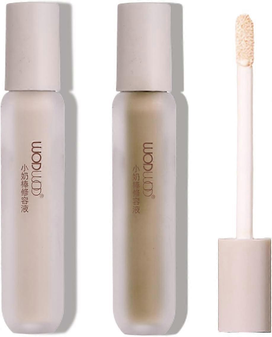 Liquid Highlighter Makeup 2 Packs Natural Matte Contour Beauty Waterproof Sweatproof Milk Facial Shadows and Highlights for Fair Skin Grey & White