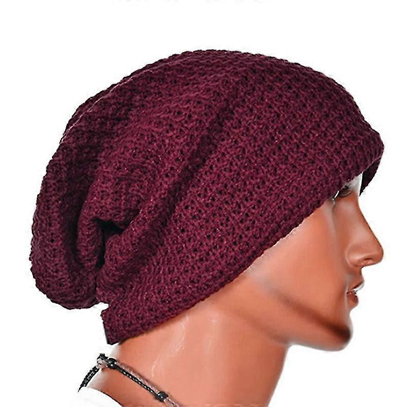Men Knitted Slouch Beanie Hat Skull Baggy Winter Warm Oversize Skateboard Cap