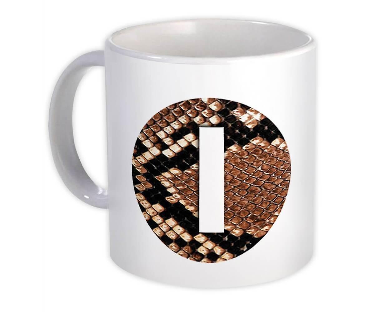 Gift Mug: Monogram Letter I Snake